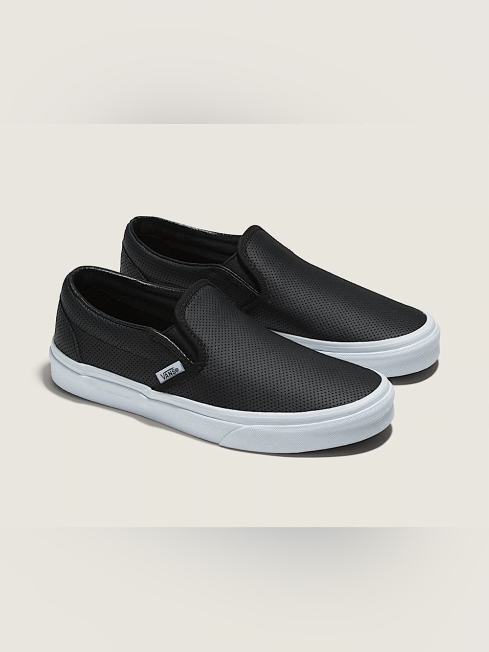 Vans Black Perforated Slip-On Loafers